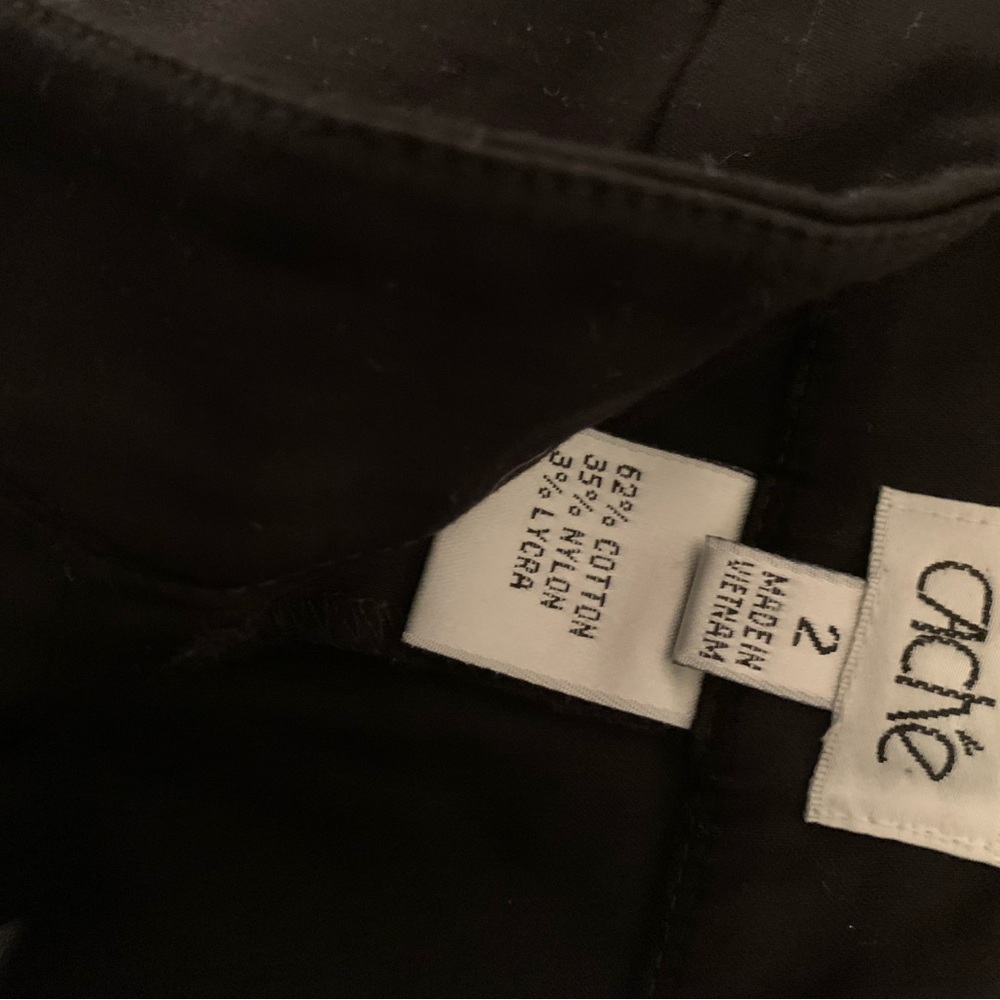 Cache Black Pant With Ribbon Trim, Cotton Blend, … - image 5